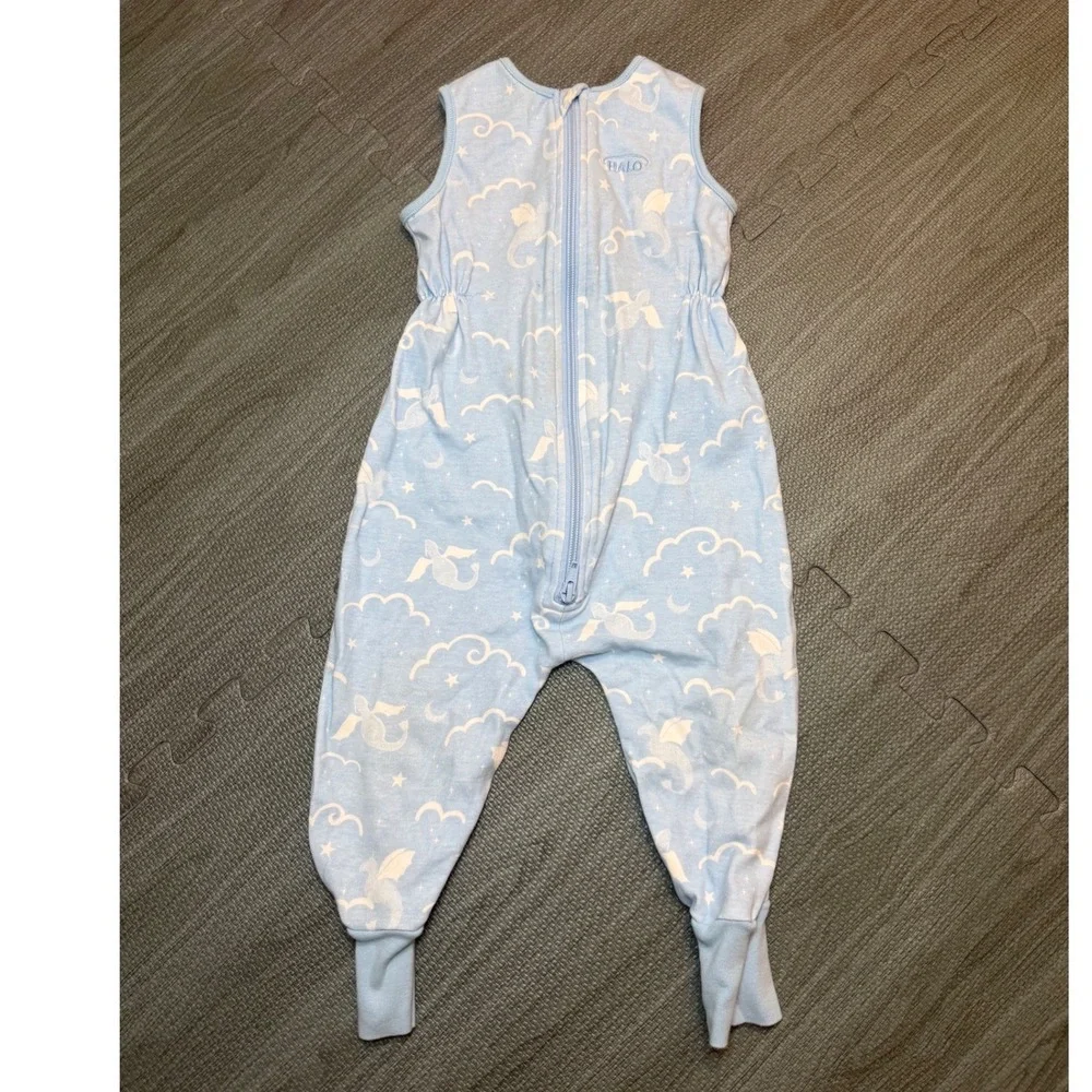 HALO SleepSack Toddler 12-24M Blue Dragon Cloud Early Walker Wearable Blanket